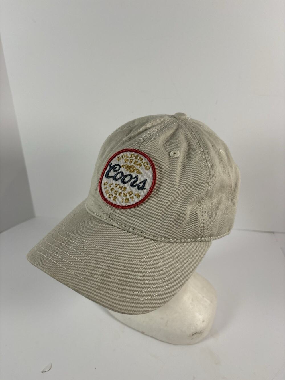 Coors Banquet Golden Beer Since 1873 Khaki Strapback Dad Hat Adjustable Ca